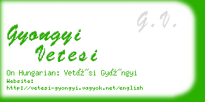 gyongyi vetesi business card